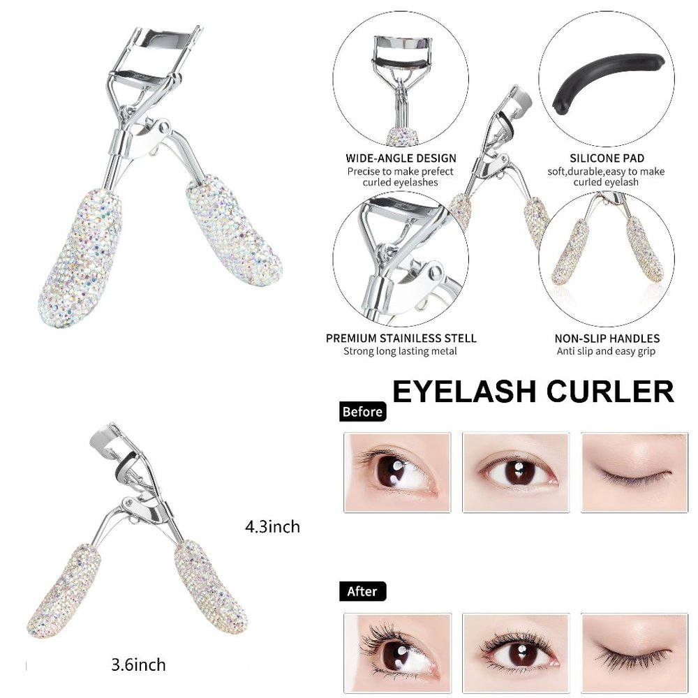 NWT Sparkling Crystal Rhinestone Bling Silver Stocking Stuffers Makeup B… - Picture 14 of 17